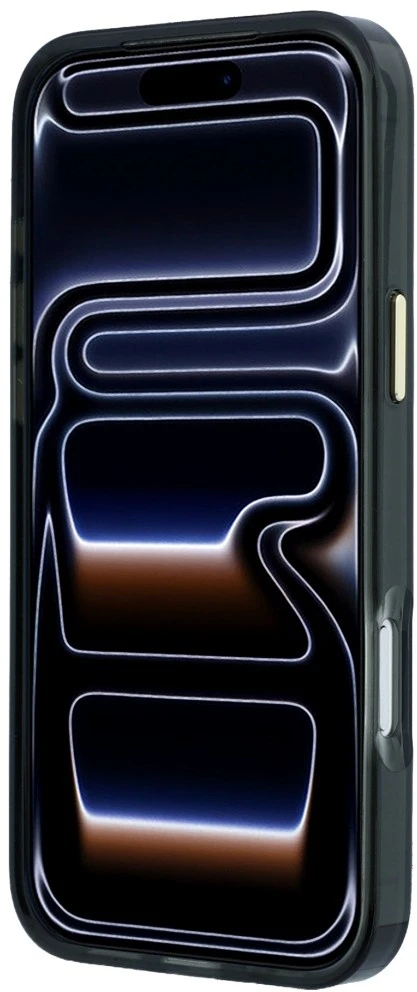 Karl Lagerfeld IML didelio parašo dervos ir metalo rėmelio dėklas iPhone 18 Pro / 17 Pro - Juodas