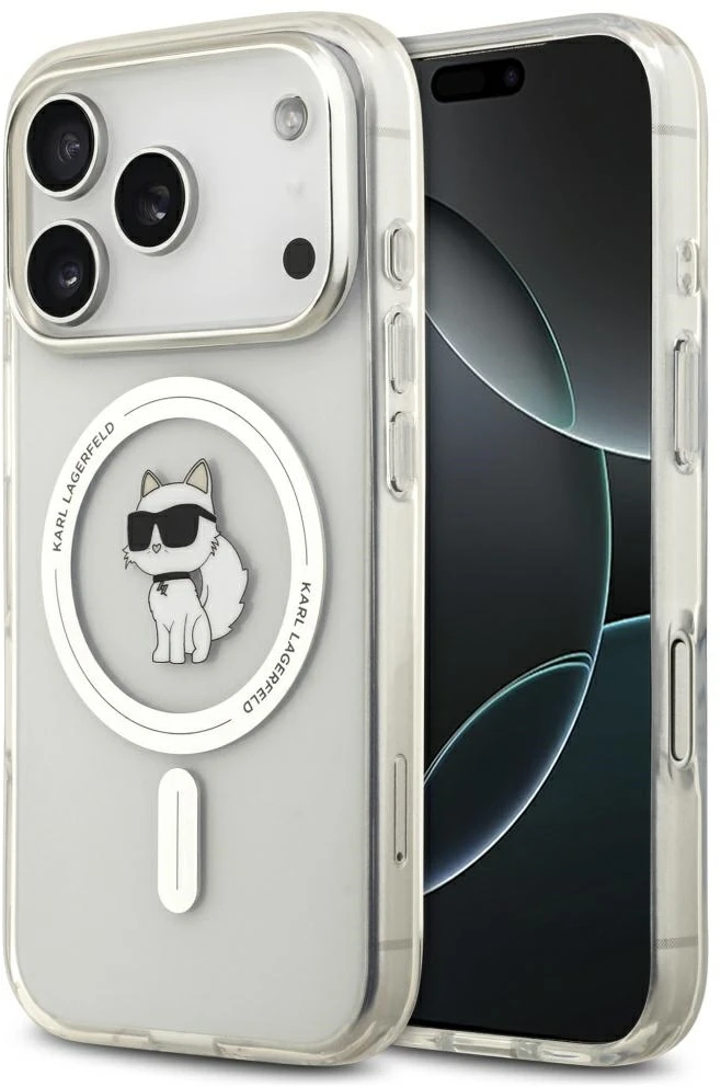 Karl Lagerfeld IML Choupette MagSafe - dėklas skirtas Apple iPhone 17 Pro transparent