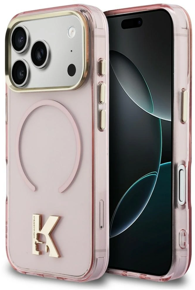 Karl Lagerfeld IML K Head dėklas iPhone 18 Pro Max / 17 Pro Max - Rožinė