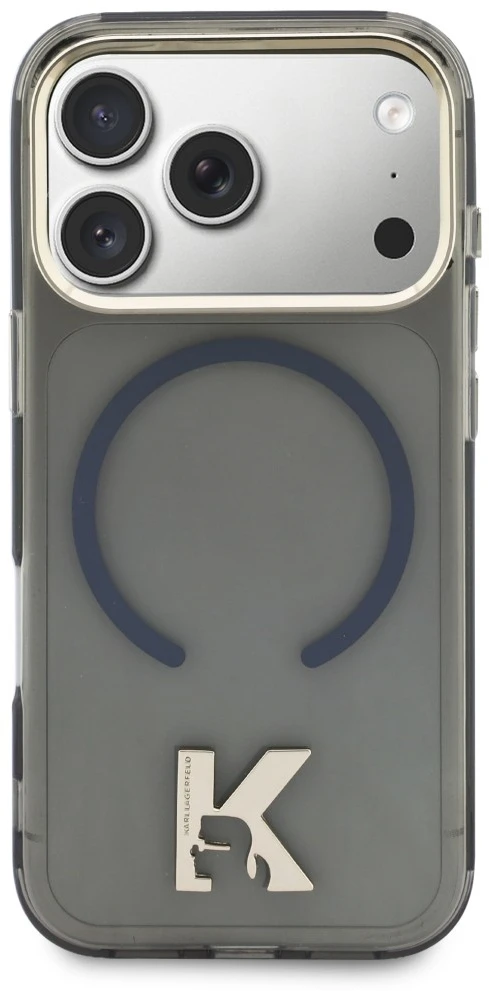 Karl Lagerfeld IML K galvos dėklas iPhone 18 Pro Max / 17 Pro Max - Juodas