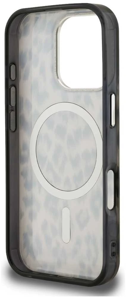 Karl Lagerfeld IML Leopard MagSafe dėklas Apple iPhone 16 Pro rudos spalvos