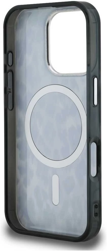 Karl Lagerfeld IML Leopard Modelio MagSafe dėklas iPhone 16 Pro - Juodas