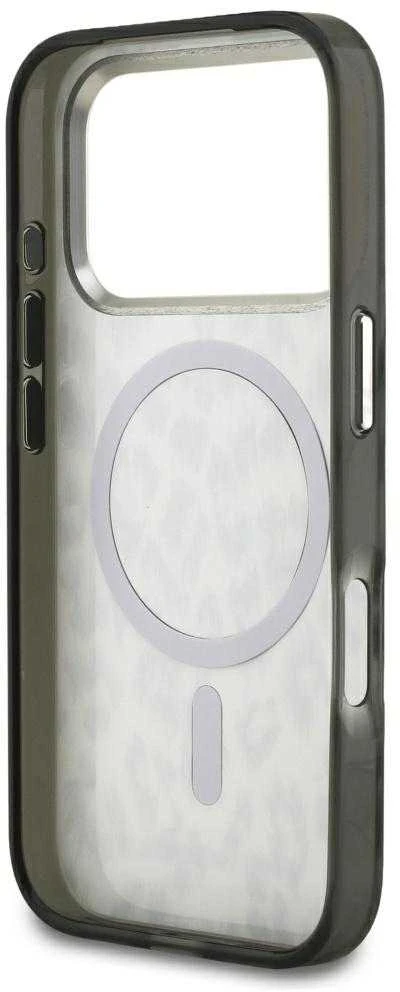 Karl Lagerfeld IML Leopard Pattern MagSafe Dėklas skirtas Apple iPhone 17 Pro rudos spalvos