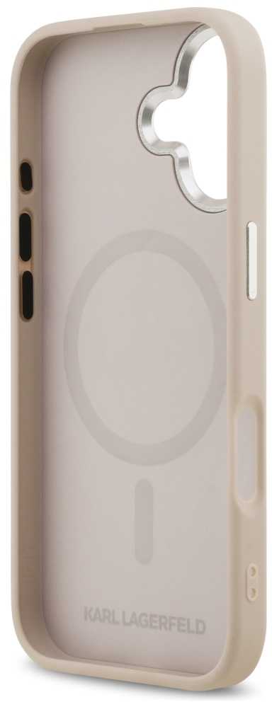 Karl Lagerfeld Karl & Choupette Pins MagSafe dėklas skirtas Apple iPhone 17 rožinės spalvos