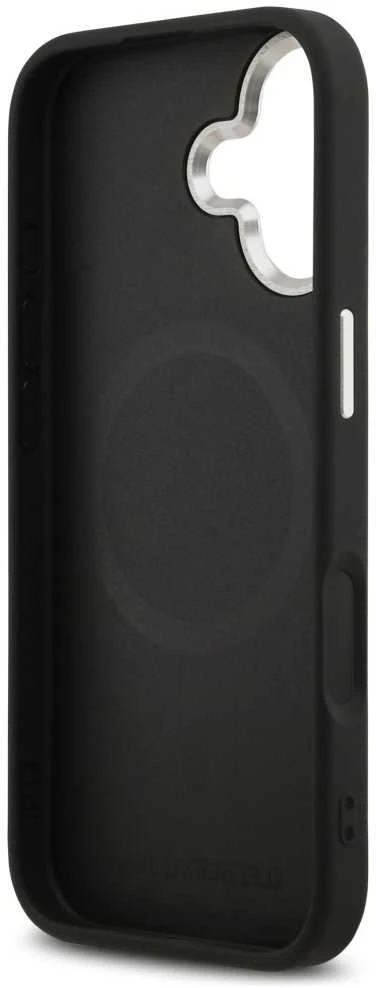 Karl Lagerfeld Karl Pin MagSafe dėklas skirtas Apple iPhone 17 juodos spalvos
