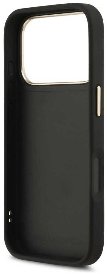 Karl Lagerfeld Karl Script Logo dėklas skirtas Apple iPhone 17 Pro juodos spalvos