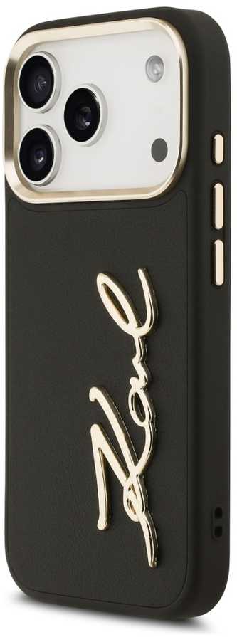 Karl Lagerfeld Karl Script Logo dėklas skirtas Apple iPhone 17 Pro juodos spalvos