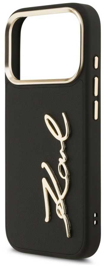 Karl Lagerfeld Karl Script Logo dėklas skirtas Apple iPhone 17 Pro juodos spalvos
