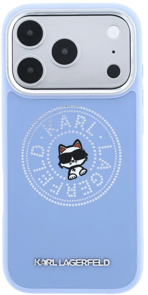 Dėklas Karl Lagerfeld Point & Choupette Sketch MagSafe Case for iPhone 18 Pro Max / 17 Pro Max - Mėlyna