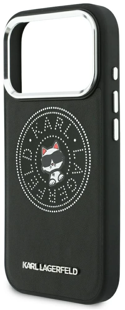 Karl Lagerfeld Point & Choupette Sketch MagSafe dėklas iPhone 18 Pro Max / 17 Pro Max - Juodas