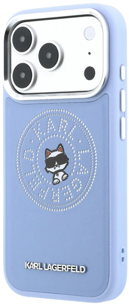 Dėklas Karl Lagerfeld Point & Choupette Sketch MagSafe Case for iPhone 18 Pro Max / 17 Pro Max - Mėlyna