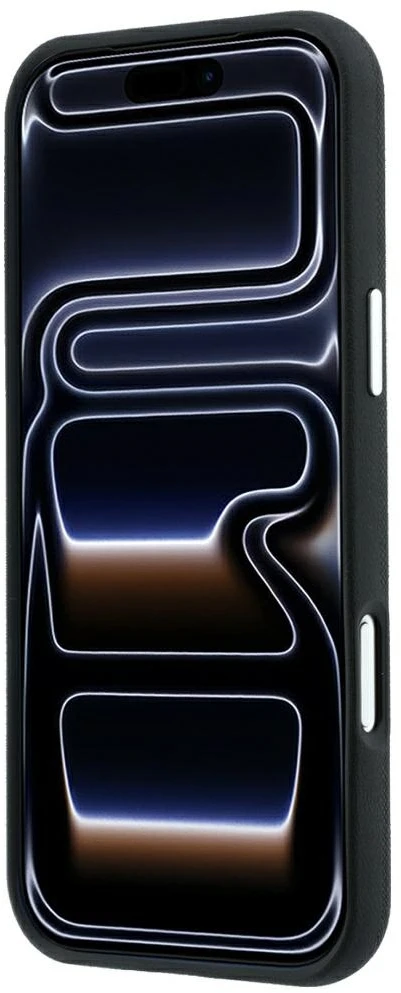 Dėklas Karl Lagerfeld Saffiano Case with Karl & Choupette Heads Pins & Logo for iPhone 18 Pro Max / 17 Pro Max - Juodas
