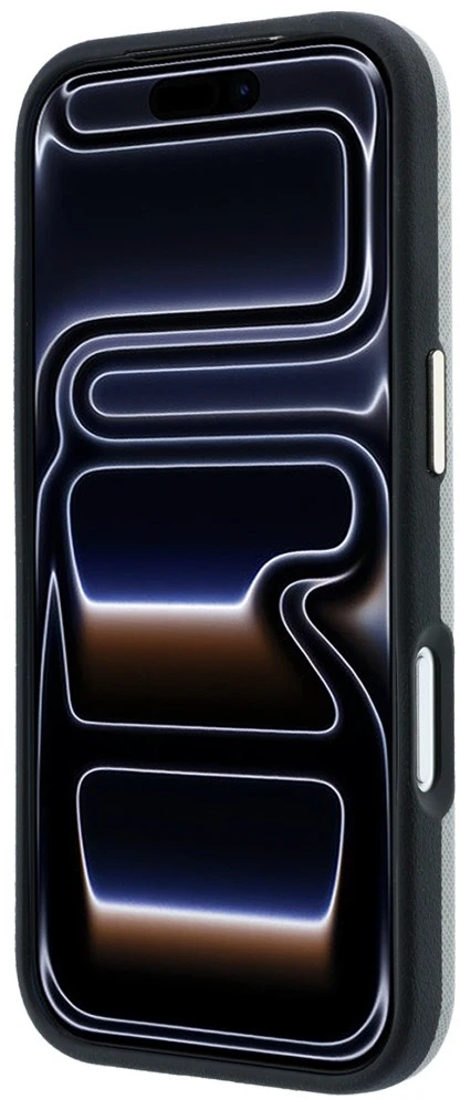 Karl Lagerfeld Saffiano Small Script Metal Logo MagSafe dėklas iPhone 17 Pro Max / 18 Pro Max - rusvai gelsvas