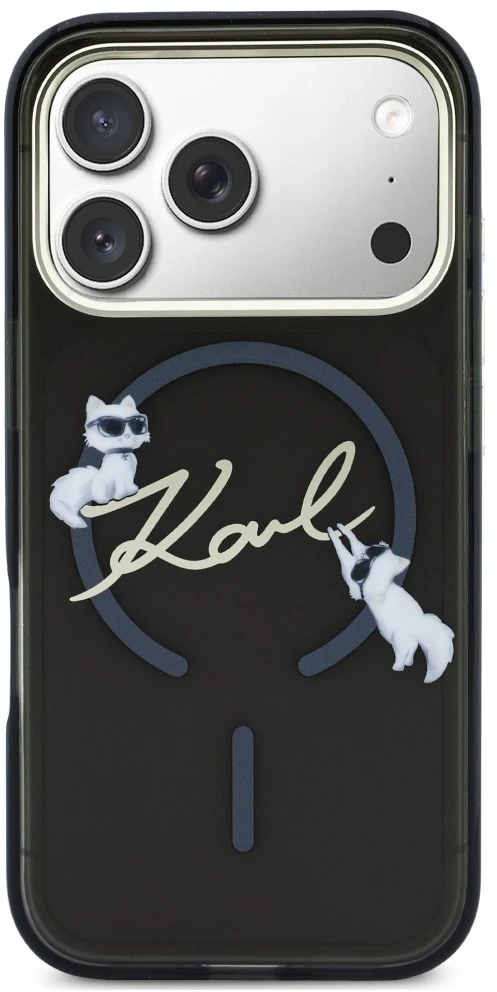 Dėklas Karl Lagerfeld Script Logo MagSafe Case for iPhone 18 Pro Max / 17 Pro Max - Juodas
