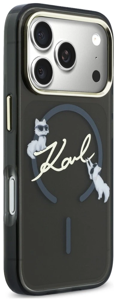Dėklas Karl Lagerfeld Script Logo MagSafe Case for iPhone 18 Pro Max / 17 Pro Max - Juodas