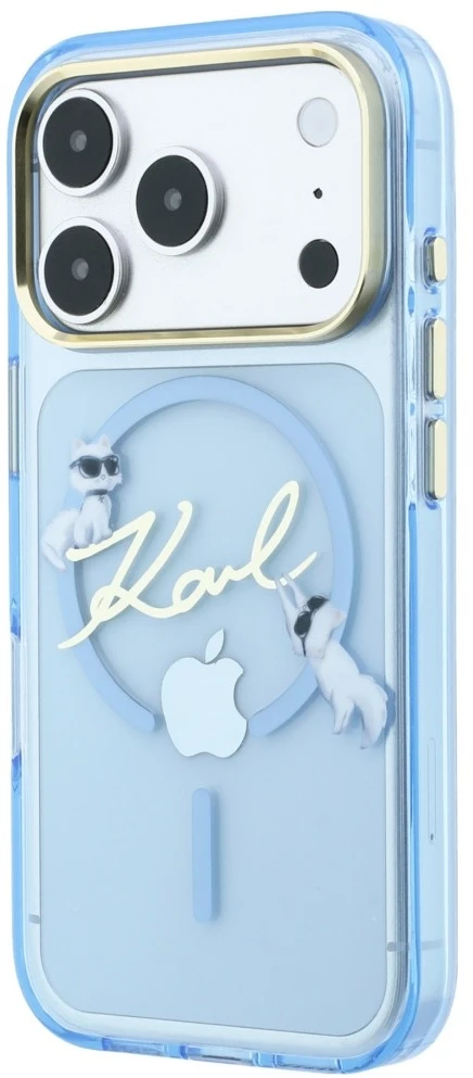 Dėklas Karl Lagerfeld Script Logo MagSafe Case for iPhone 18 Pro / 17 Pro - Light Mėlyna