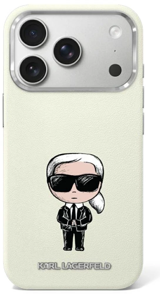 Dėklas Karl Lagerfeld Smooth Ikonik Sketch MagSafe Case for iPhone 18 Pro / 17 Pro - rusvai gelsvas