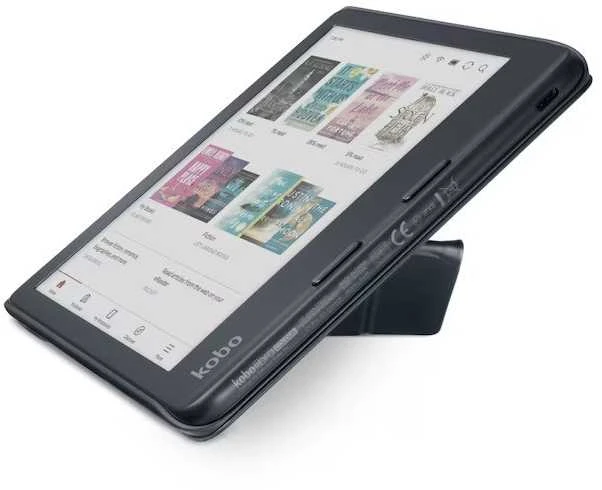 Dėklas E-skaityklei Kobo Libra Colour SleepCover Case, Juodos spalvos