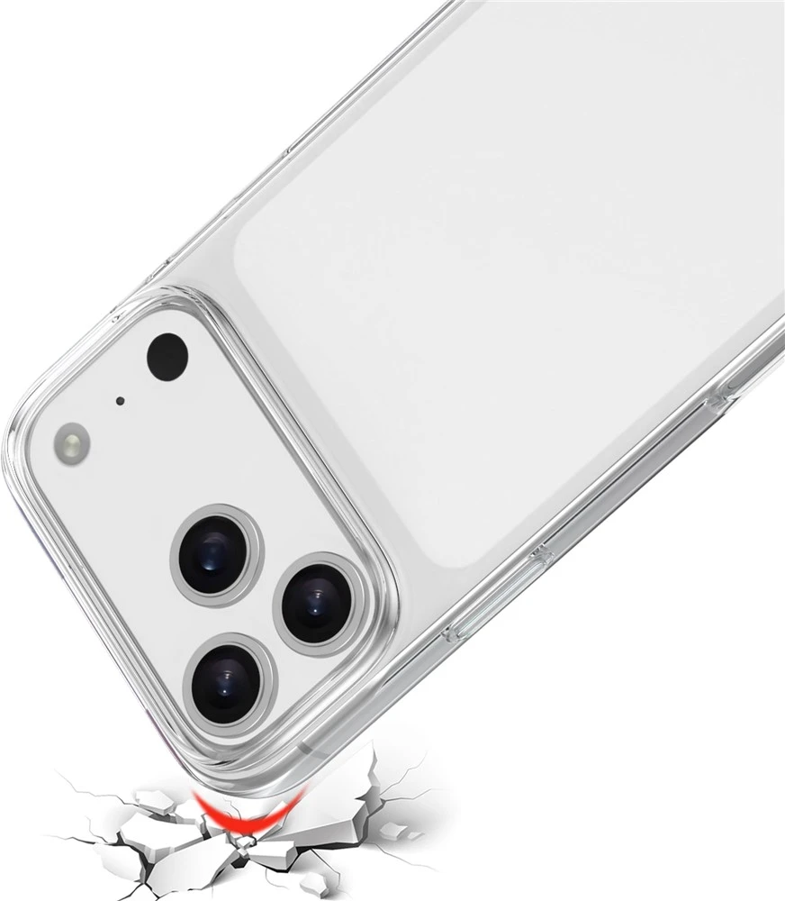 Marka Niezdefiniowana - iPhone 18 Pro Max / 17 Pro Max apsauginis TPU dėklas su apsauga nuo pirštų atspaudų - permatomas