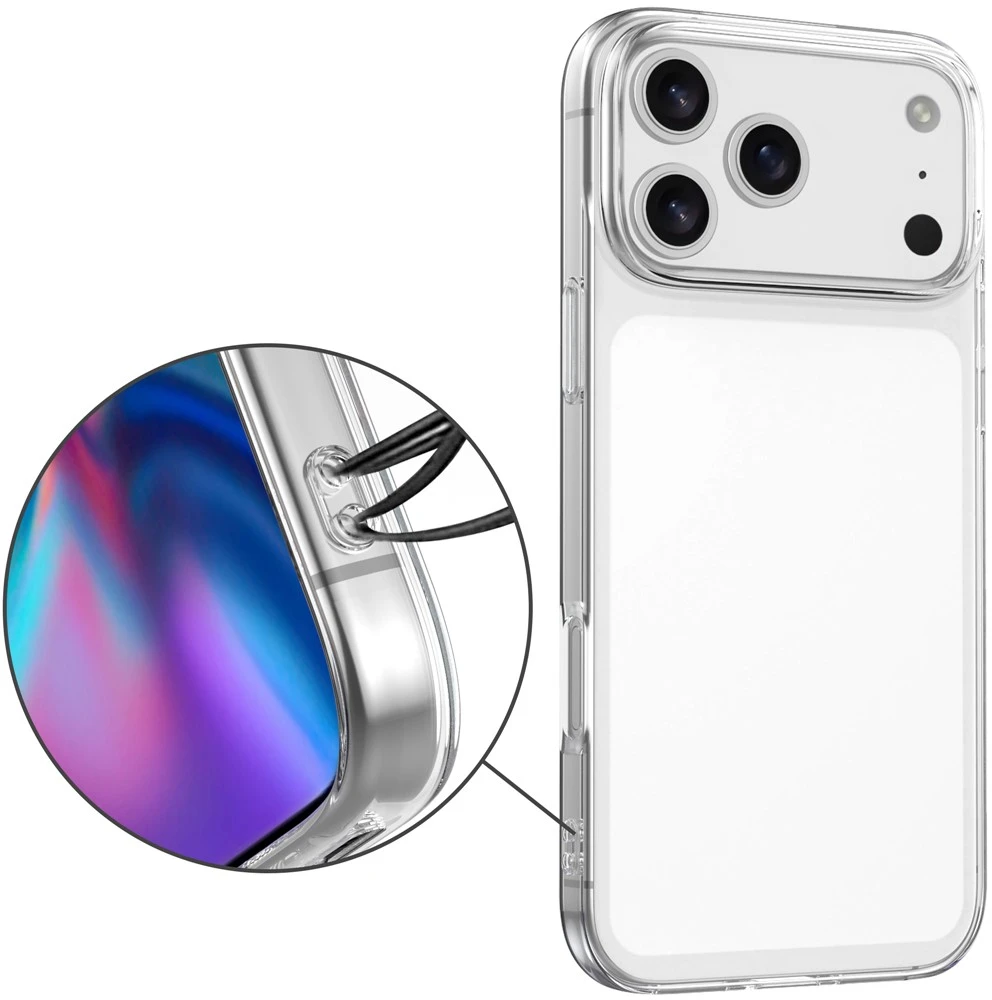 Marka Niezdefiniowana - iPhone 18 Pro / 17 Pro permatomas TPU dėklas su apsauga nuo pirštų atspaudų