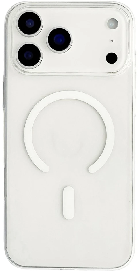 Marka Niezdefiniowana - MagSafe suderinamas iPhone 18 Pro / 17 Pro PC dėklas – permatomas baltas