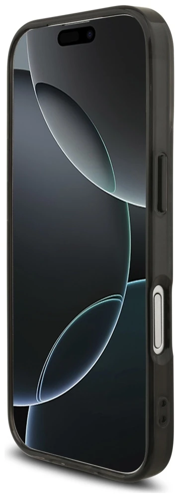 Mercedes AMG Double Layer Transparent Rhombs MagSafe dėklas, skirtas iPhone 17, juodos spalvos-red