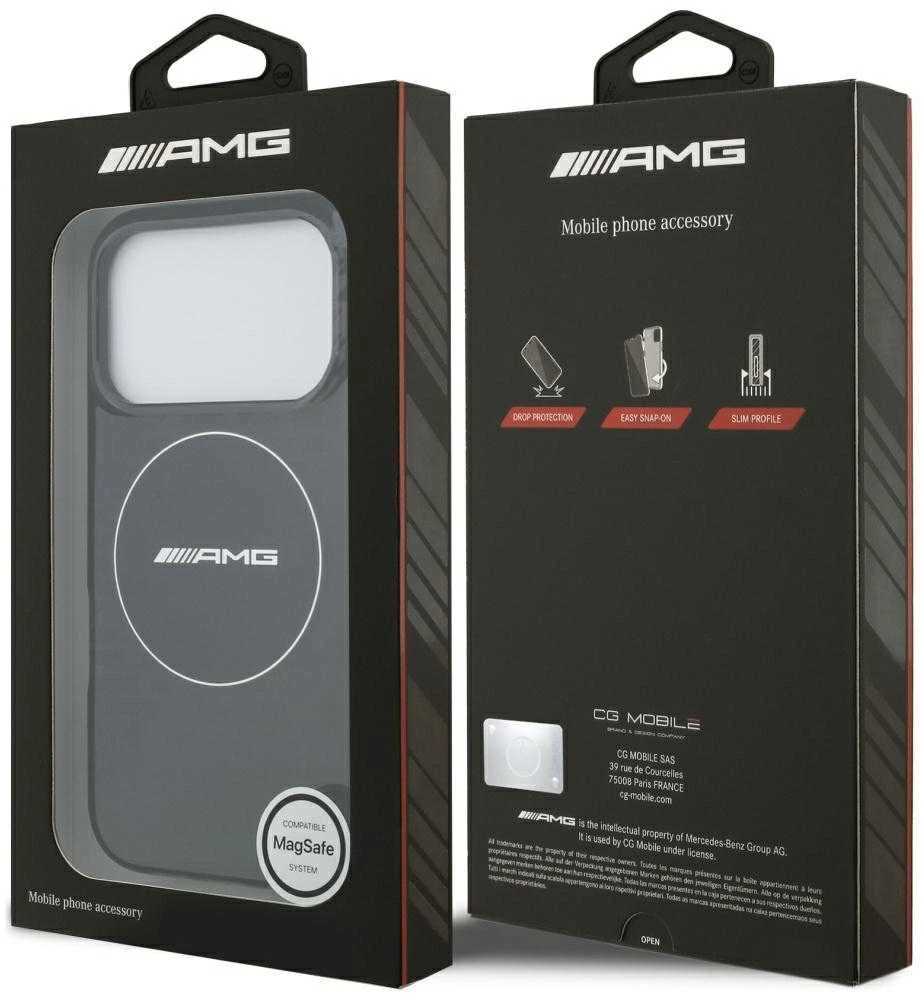 Mercedes Dėklas AMG Double Layer Transparent Smocked MagSafe for Apple iPhone 17 Pro juodos spalvos