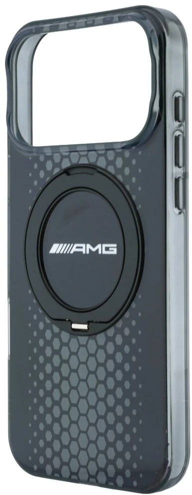 Dėklas Mercedes AMG IML Double Layer Urban Line Case with Ring Stand MagSafe for iPhone 18 Pro / 17 Pro - Juodas