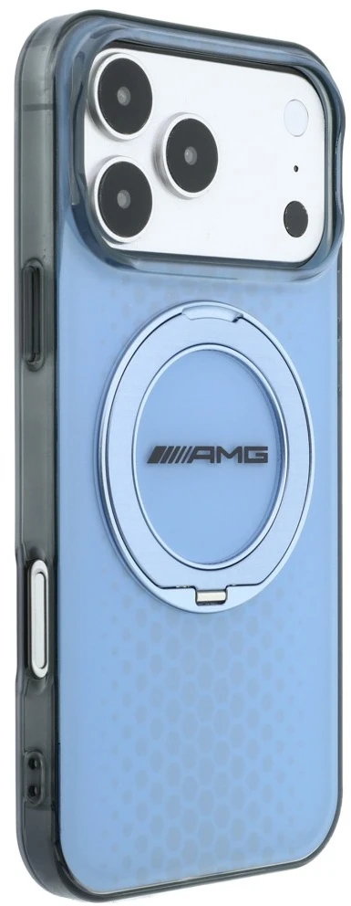 Dėklas Mercedes AMG IML Double Layer Urban Line with Ring Stand MagSafe case for iPhone 18 Pro Max / 17 Pro Max - mėlynas