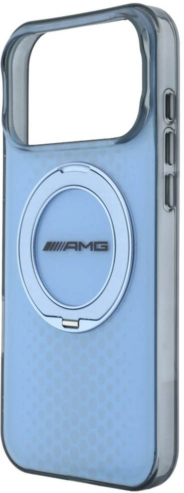 Dėklas Mercedes AMG IML Double Layer Urban Line with Ring Stand MagSafe case for iPhone 18 Pro Max / 17 Pro Max - mėlynas