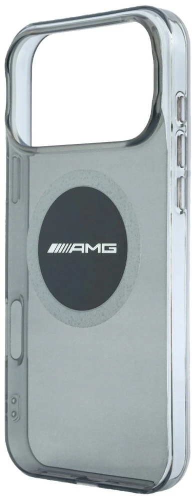 Dėklas Mercedes AMG IML Transparent Bicolor Block MagSafe Case for iPhone 18 Pro Max / 17 Pro Max - Juodas and Gray
