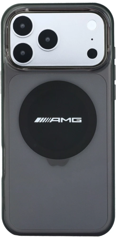 Dėklas Mercedes AMG IML Transparent Bicolor Block MagSafe Case for iPhone 18 Pro Max / 17 Pro Max - Juodas