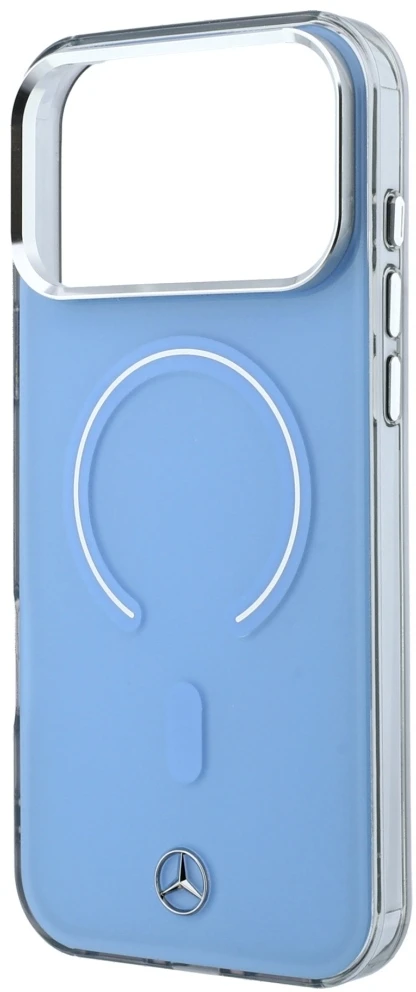 Dėklas Mercedes Double Layer Iconic Logo MagSafe Case for iPhone 18 Pro Max / 17 Pro Max - Mėlyna