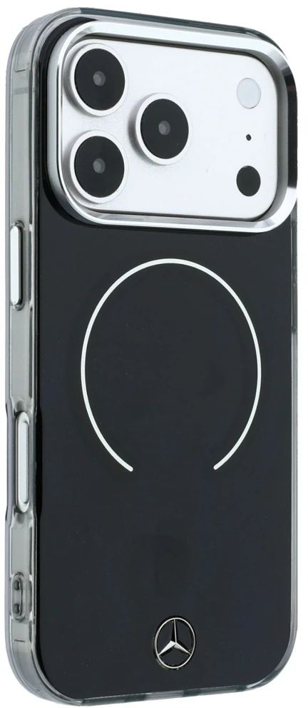 Dėklas Mercedes Double Layer Iconic Logo MagSafe Case for iPhone 18 Pro Max / 17 Pro Max - Juodas