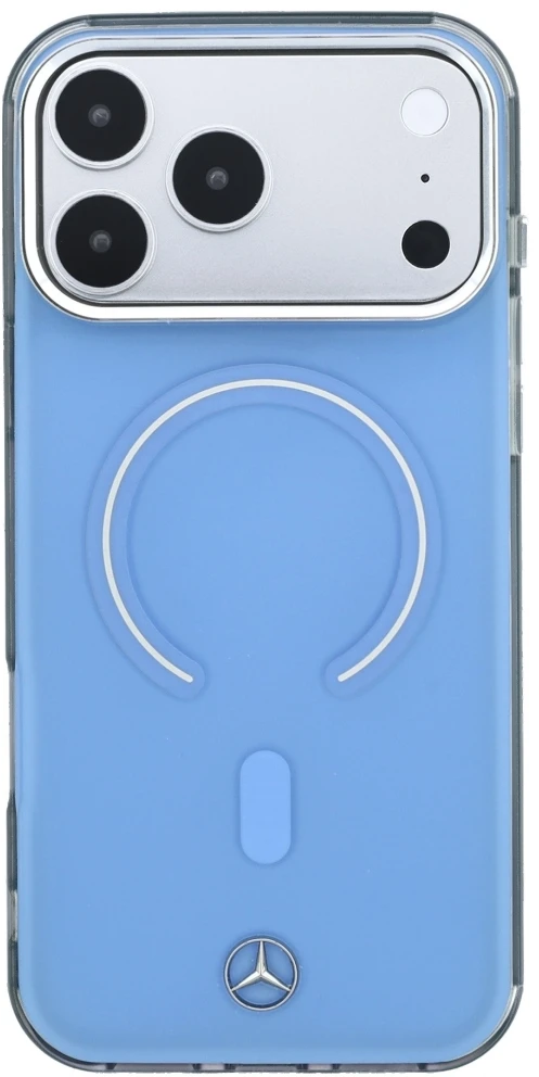 Dėklas Mercedes Double Layer Iconic Logo MagSafe Case for iPhone 18 Pro Max / 17 Pro Max - Mėlyna