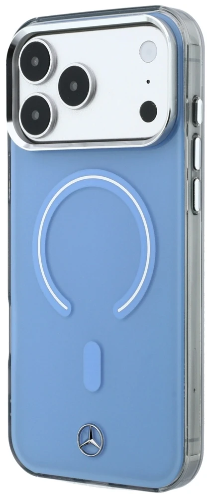 Dėklas Mercedes Double Layer Iconic Logo MagSafe Case for iPhone 18 Pro Max / 17 Pro Max - Mėlyna