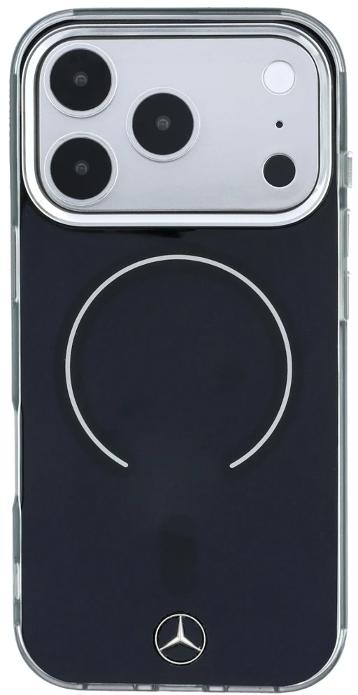 Dėklas Mercedes Double Layer Iconic Logo MagSafe Case for iPhone 18 Pro Max / 17 Pro Max - Juodas