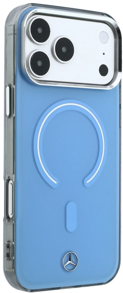 Dėklas Mercedes Double Layer Iconic Logo MagSafe Case for iPhone 18 Pro Max / 17 Pro Max - Mėlyna