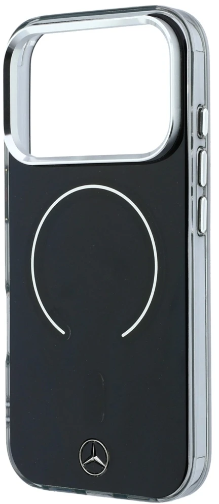 Dėklas Mercedes Double Layer Iconic Logo MagSafe Case for iPhone 18 Pro Max / 17 Pro Max - Juodas