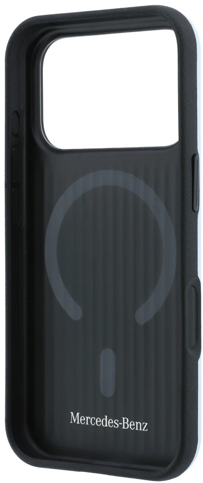 Dėklas Mercedes Leather 3D MagSafe Case for iPhone 18 Pro / 17 Pro - Mėlyna