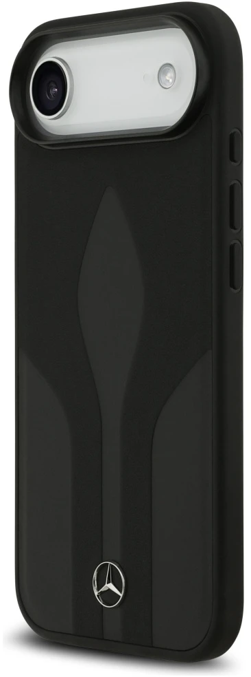 Dėklas Mercedes Leather The Move MagSafe for Apple iPhone Air juodos spalvos