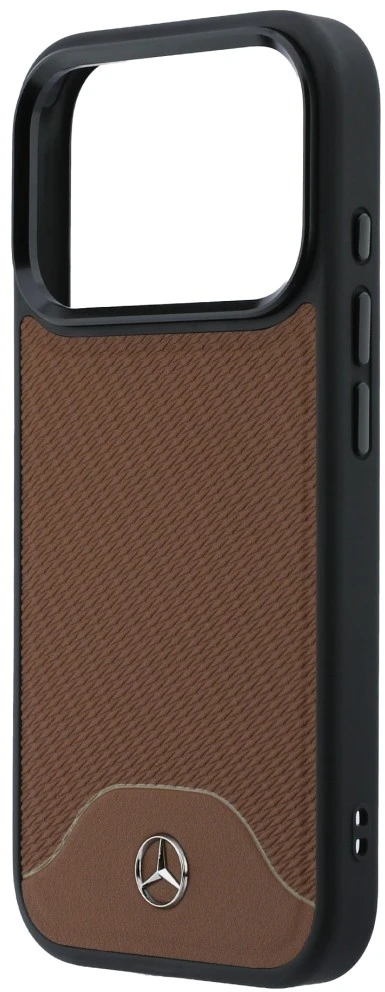 Dėklas Mercedes Leather Wood Effect and Curve MagSafe iPhone 17 Pro camel