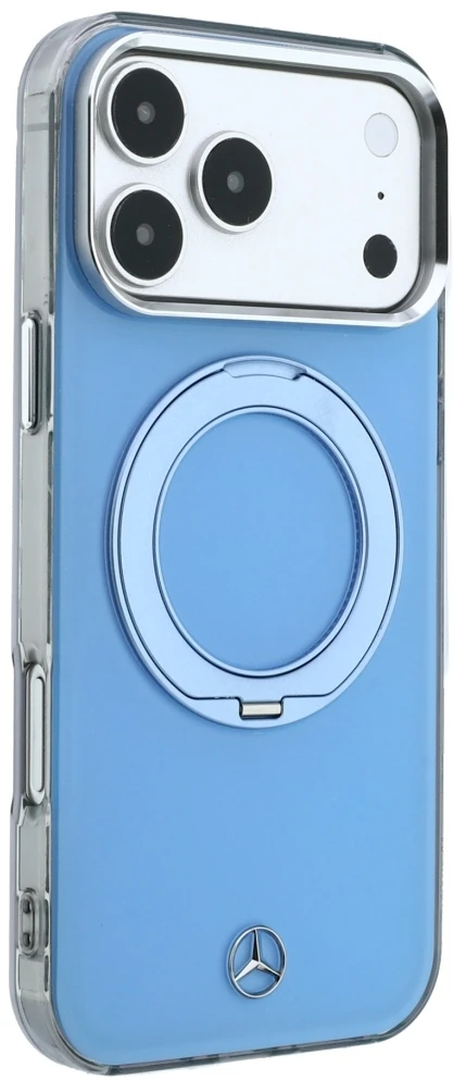 Dėklas Mercedes with ring Stand and Iconic Logo MagSafe case for iPhone 18 Pro Max / 17 Pro Max - mėlynas