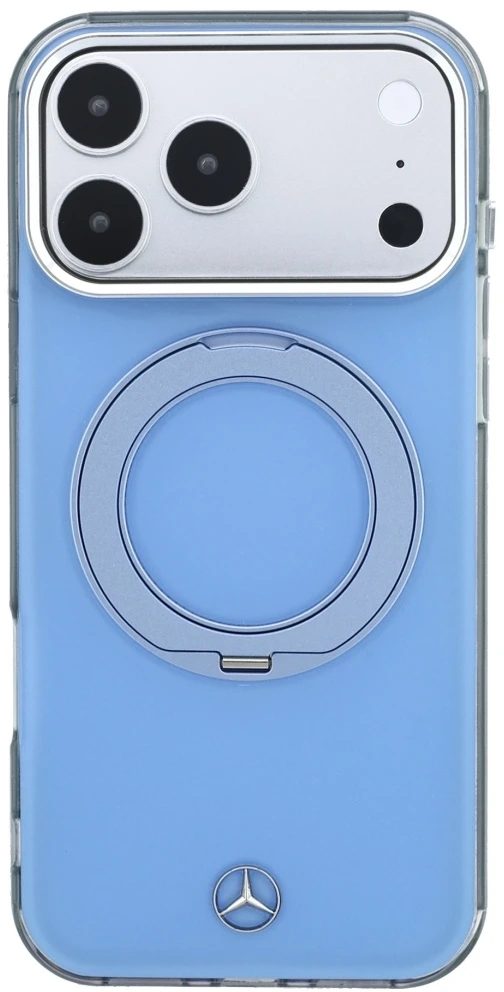 Dėklas Mercedes with ring Stand and Iconic Logo MagSafe case for iPhone 18 Pro Max / 17 Pro Max - mėlynas