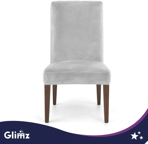 Kėdės užvalkalas – pilkas velvetas Glimz
