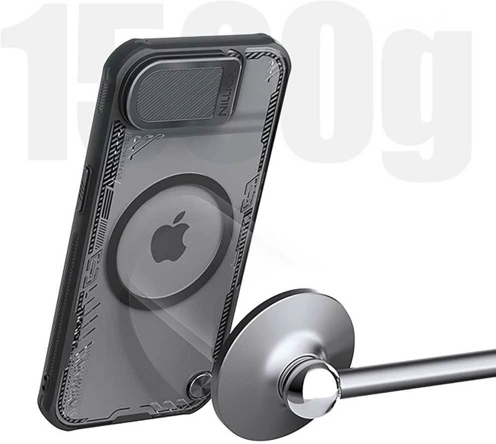 Nillkin Iceblade Prop Magnetic dėklas skirtas Apple iPhone 16e juodos spalvos