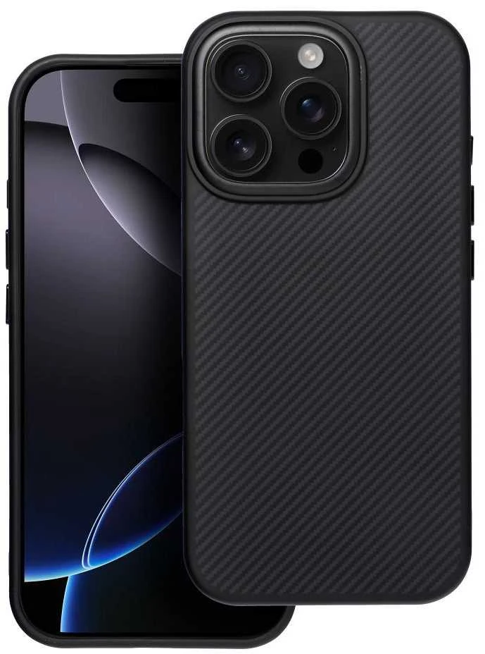 Oem Originalus „iPhone 16e“ (SE 4 2025) / 17e dėklas „Carbon Elite Mag Cover“, suderinamas su „MagSafe“ (juodas)