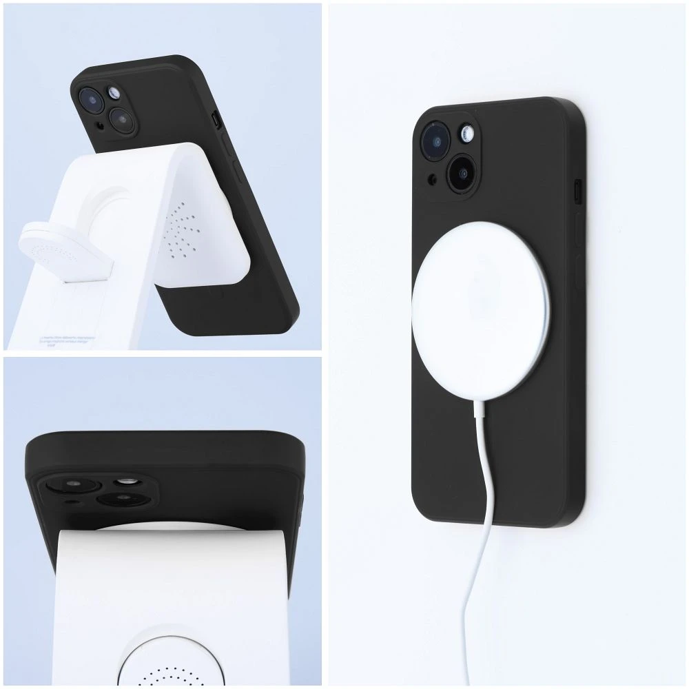 OEM dėklas, skirtas „iPhone 17 Pro / 18 Pro“ silikoniniam „MagSafe“ dėklui (kameros apsaugai), juodas
