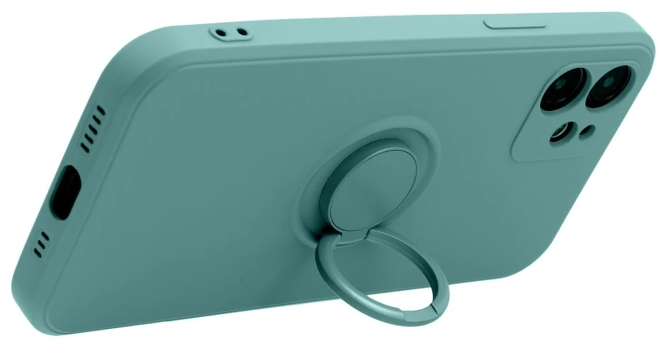 OEM dėklas iPhone 17 Pro / 18 Pro silikoniniam žiedui žalias