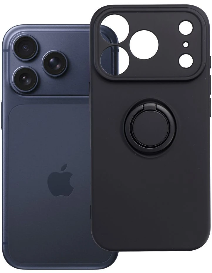 Dėklas Oem Case for iPhone 17 Pro / 18 Pro Silicone Ring juodas